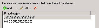 Remote IP address on Default Receive Connector Remote IP address on Default Receive Connector