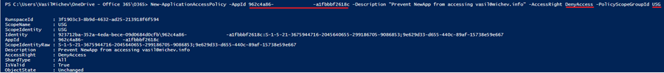 Application access policies in Exchange Online