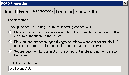 exchange-2010-pop-security-03 Exchange Server 2010 POP3: Securing POP3 Client Remote Access