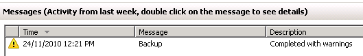 Windows Server Backup "Completed with errors" result for Exchange 2010 Mailbox server Windows Server Backup "Completed with errors" result for Exchange 2010 Mailbox server