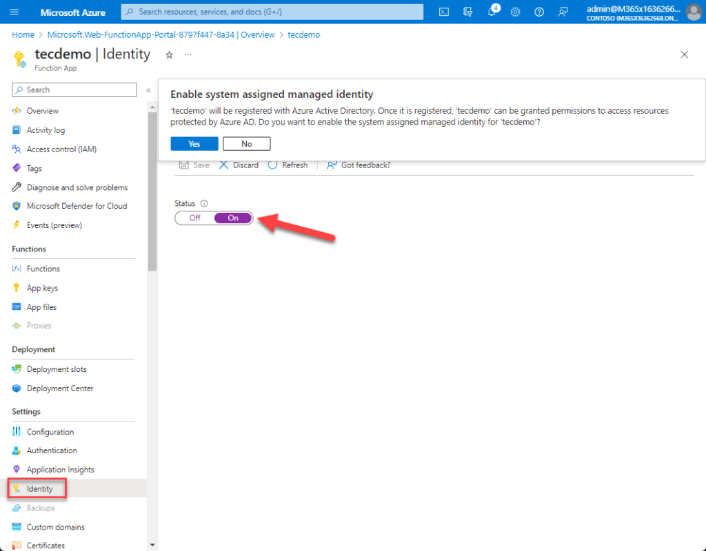 Using Azure Functions for Exchange Online
