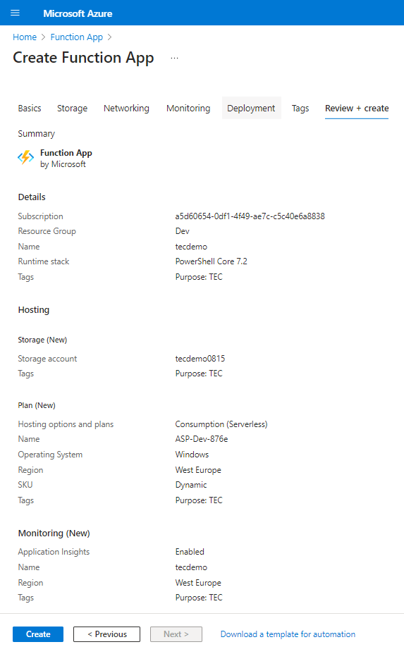 Using Azure Functions for Exchange Online