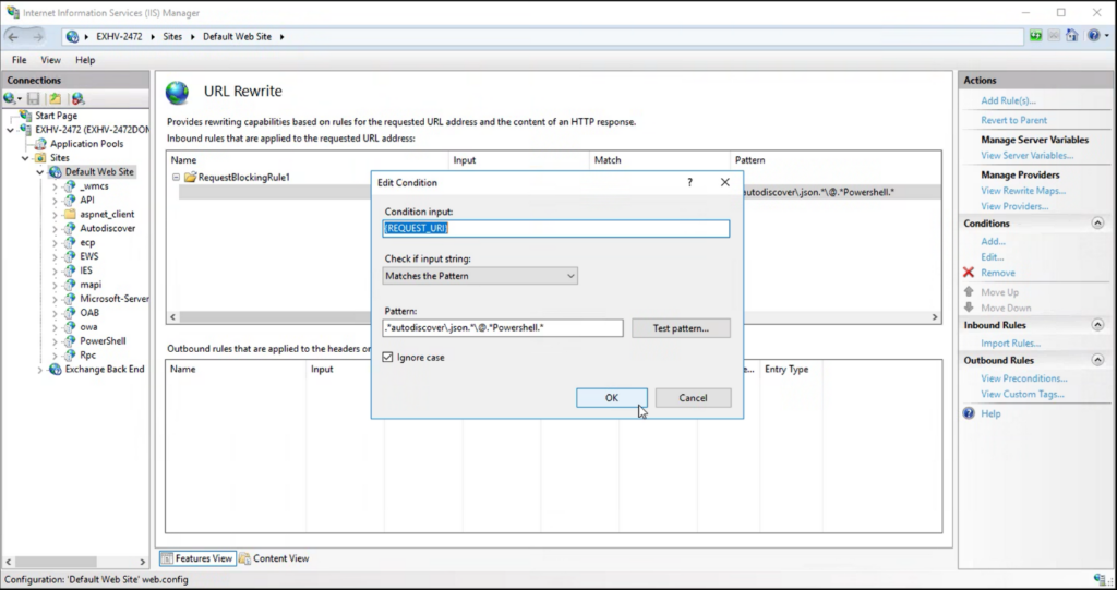 The URL rewrite mitigation (source: Microsoft)
Exchange Day-Zero Vulnerabilities